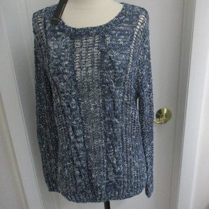 Jeans By Buffalo Indigo Open-Stitch Marled Sweater